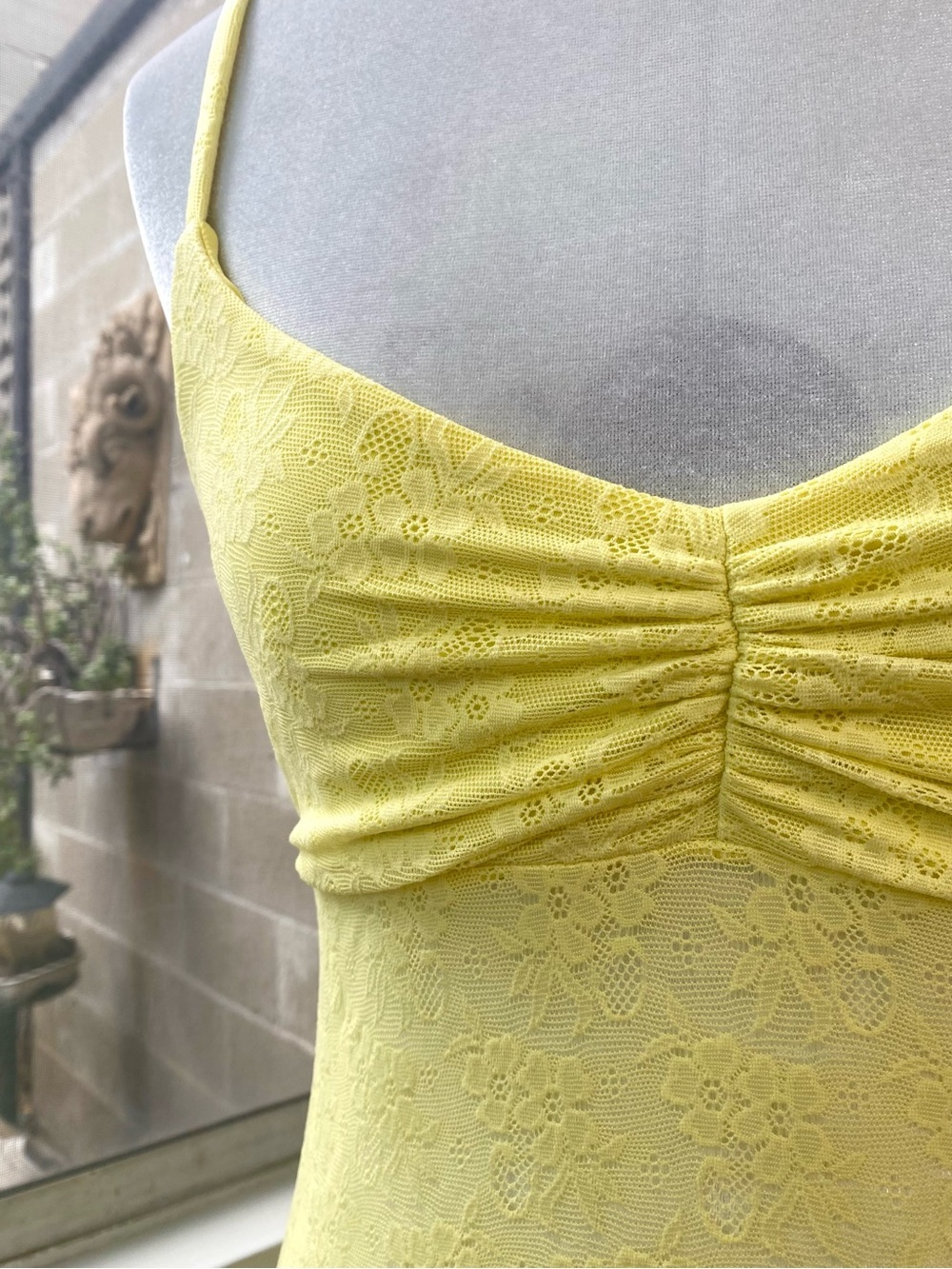 Andie NWT Lemon Lace Cover Up Maxi Dress, Size Small - Picture 3 of 12
